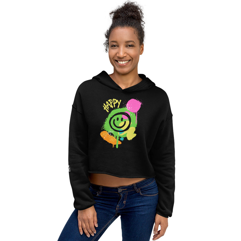 Crop Hoodie: Happy smile SE